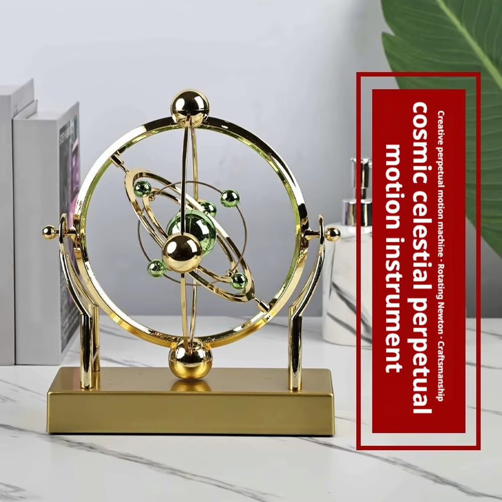 Celestial Orbit Pendulum Kinetic Art Sculpture - Perpetual Motion Model for Home and Office Decor