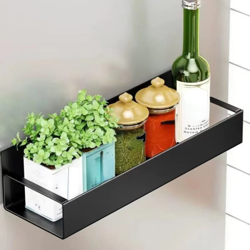 Set of 2 Magnetic Storage Shelves for Kitchen and Laundry Appliances - Versatile Side Hanging Storage Solution