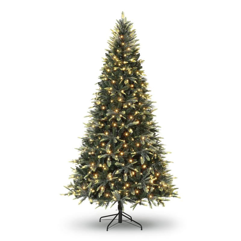 Transform Your Holidays with the GARVEE 7.5 Ft Pre-Lit Pencil Christmas Tree - 300 Warm White Lights, Auto-Hinged Expansion, and Durable Design Perfect for Any Space!